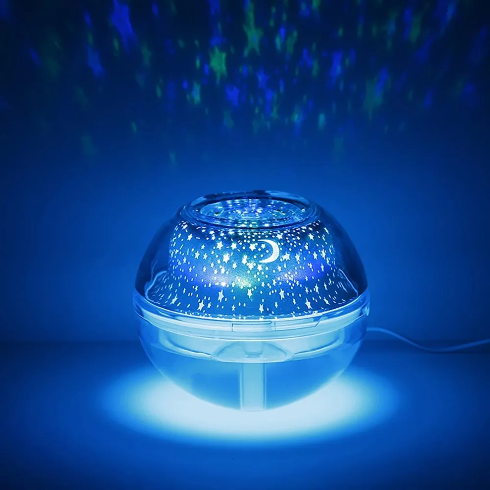 USB увлажнитель воздуха диффузор эфирного масла светодиодный светильник-проектор Хрустальная Ночная лампа портативный домашний мини-увлажнитель воздуха