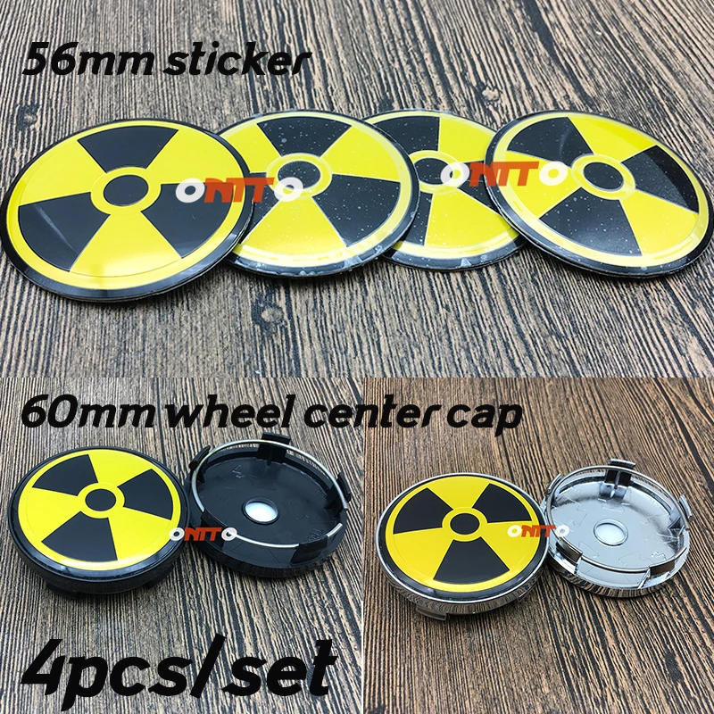 

4X chrome/abs base 60mm Car Styling Wheel Center Cap Dust-proof Wheel Hub Cap 56mm Windmill Sign Emblem Decal Sticker Accessorie