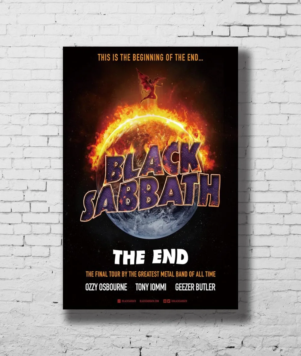 

2017 Black Sabbath the End Final Tour Ozzy Osbourne Wall Sticker Home Decoration Silk Art Poster