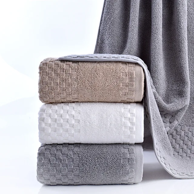 Free Ship Luxury Terry Cloth Cotton Bath Towel Brand Home Hotel Free Ship Luxury Terry Cloth Cotton Bath Towel Brand Home Hotel Plaid Camping Shower Towels Bathroom Serviette De Bain 70x140cm
