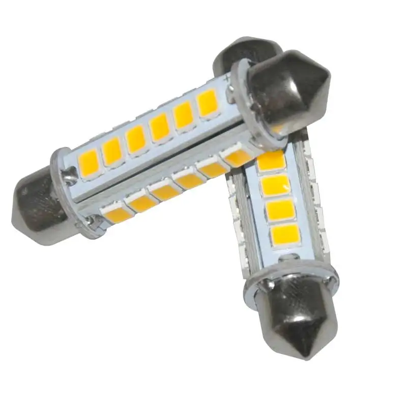 

2x Car Festoon 44mm 42mm 39mm 36mm 32mm SMD LED Light Bulbs Auto Trunk Lamp License Plate Lights DC 12V Car Styling 3000K 6000K