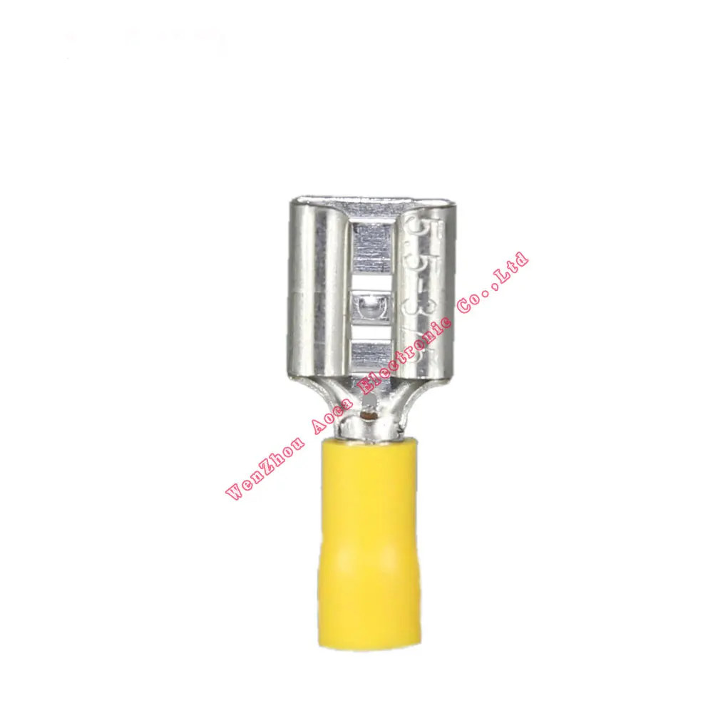 Insulated Female yellow Quick Spade Wire Connector Electrical Crimp Terminals Set Disconnects 12-10AWG 1000pcs | Обустройство дома