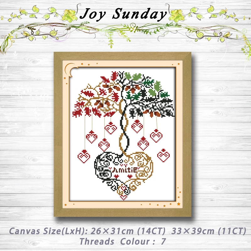 

Love tree flowers heart Patterns Counted Cross Stitch dmc 11CT 14CT Cross Stitch Sets Handmade Embroidery Needlework Home decor