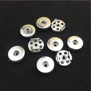 

Silver Alloy Snap Button Slide Charm Base For 8MM Leather Bracelet Belt Fit 18MM Snap Button Replaceability DIY Jewelry Free DHL