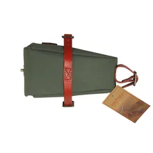Tourbon Bike Saddle Bag Bicycle Seat Tail Case Green Canvas Phone Pouch Cycling Accessories