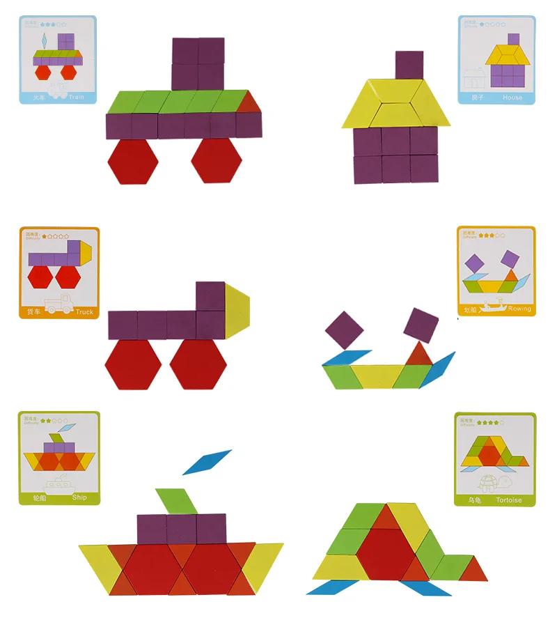 Logwood 130 шт. деревянные головоломки игры Монтессори обучающие игрушки для головоломка для детей Обучающие деревянные развивающие игрушки