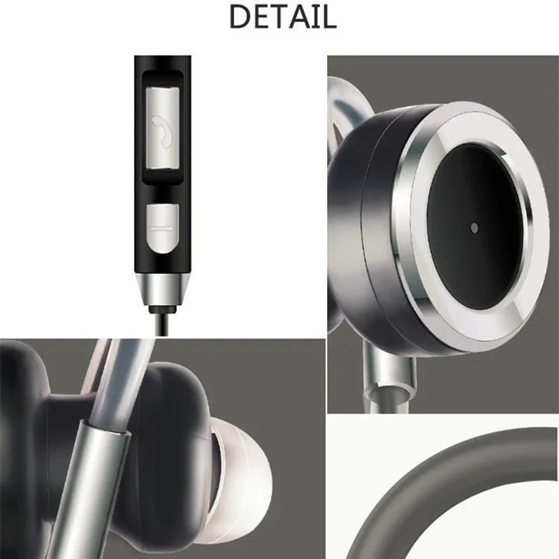 Noise Cancelling Bluetooth Headset Sports Wireless Handsfree Earphones Voice Command Sweatproof Bluetooth Earphones with Mic (5)