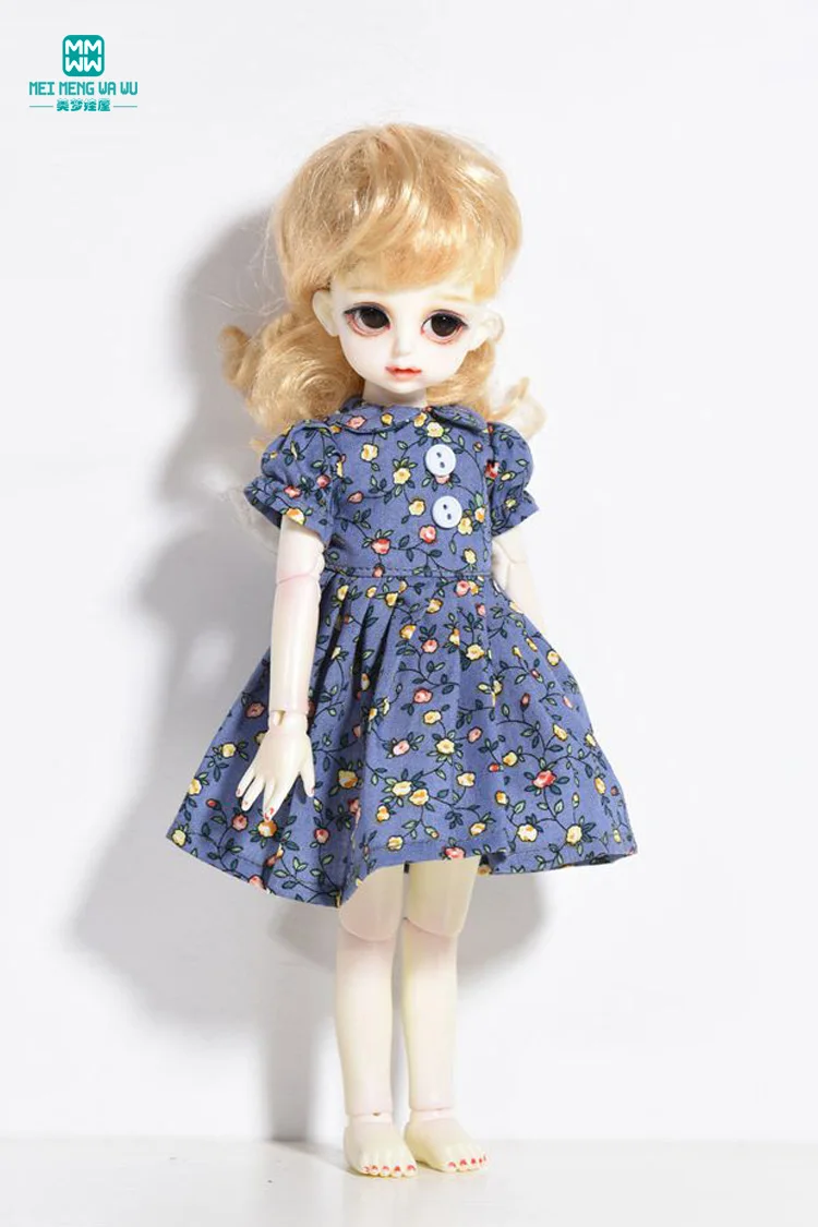 

Fashion print dress clothes for dolls fits 27cm-30cm 1/6 BJD dolls accessories
