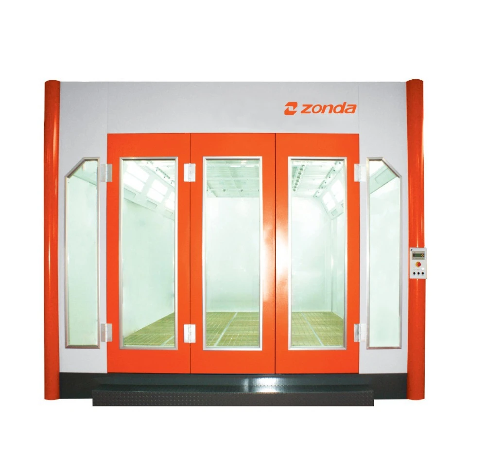 27' Zonda downdraft paint spray booth with drive through, oven boothpaint grenadepaint
