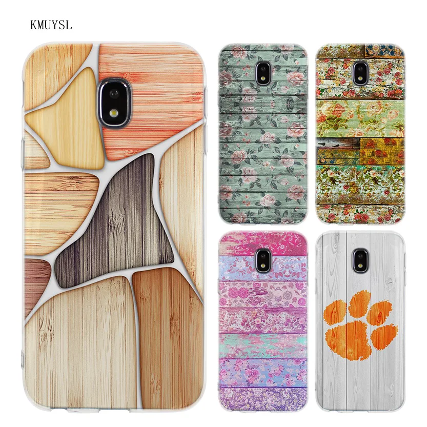 Goede KMUYSL floor houten hout Hout en bloem TPU Siliconen Clear Soft Case Cover voor Samsung Galaxy J5 J7 J3 2016 2017 Note 8