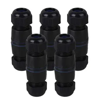 

5PCS RJ45 IP68 Coupler Waterproof Cable Wire Connector Protection M25 Gland Non Shield Double Cable Use Outdoor Equipment