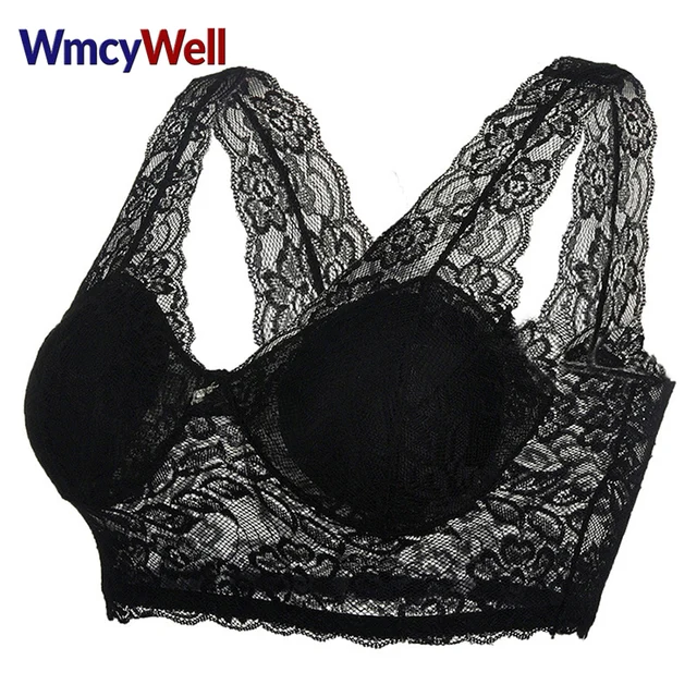 WmcyWell Womens Wire Free Lace Sleep Bra Sexy Stylish Embroidered