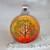 Tree Of Life Glass Cabochon Statement Pendant Necklace 24