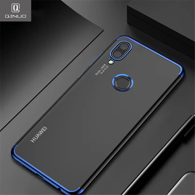 

QINUO Plating Clear Thin Case For Huawei Nova 2i 2S Plus Lite 3 3i 3E Soft Silicon Case For Huawei Y9 Y5 Y6 Y7 Prime 2017 2018