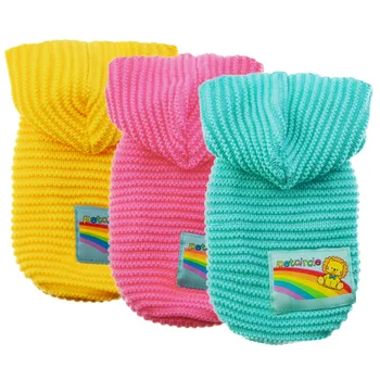 

Pink / Blue/ Yellow Dog Cat sweater Dog Hoodies jumper Puppy Dog Clothes for small puppy pet