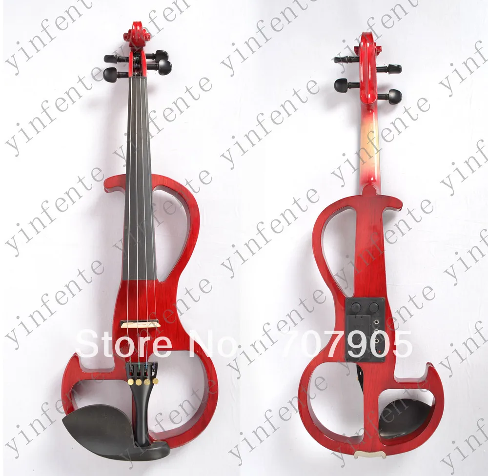 1x New 4/4 electric violin Nice Sound Solid wood Yellow White Blue