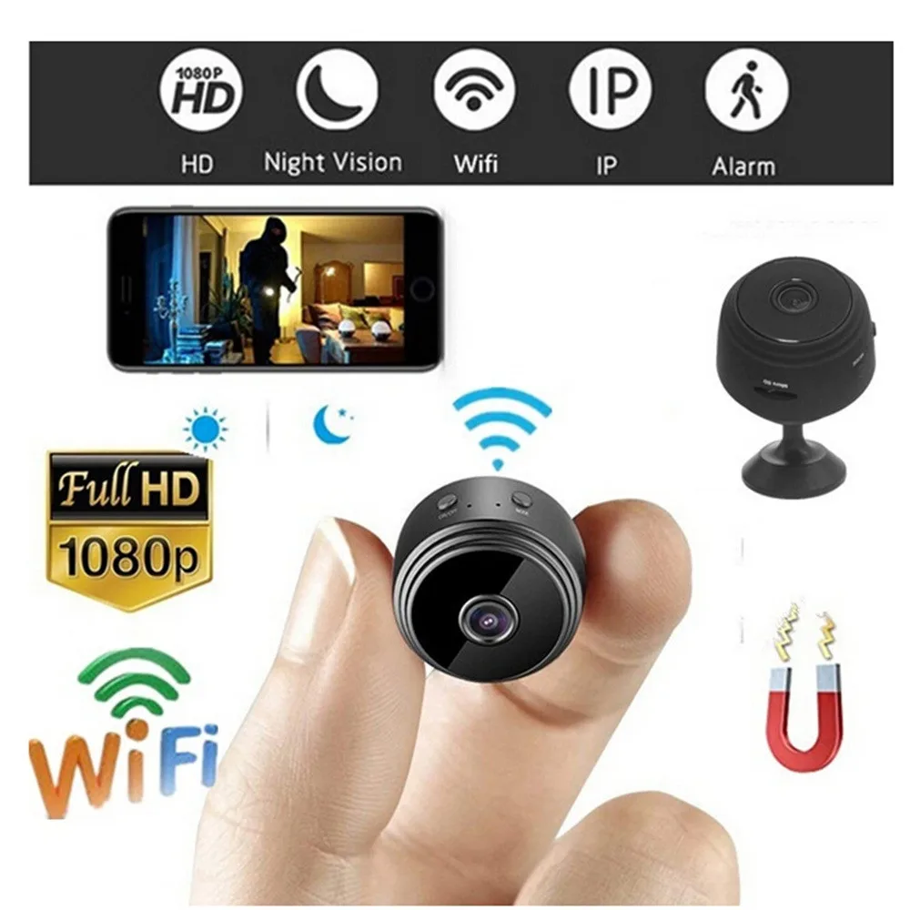 

200W Pixel A9 HD 1080P Mini Camera Wireless Wifi Security Cam Night Vision Motion Detects 8.30