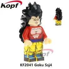 KF2041 Dragon Ball Z Goku Figuras de Super Heróis Ssj4 Futuro Majin Buu Trunks Coleção de Blocos de Construção Tijolos Brinquedos Para Crianças