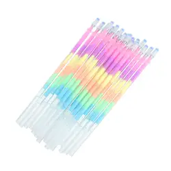 Дешевые канцелярские принадлежности Упаковка из 10 Ароматические Цвет Свирль шариковая ручка пополнения, каждый с 6 различных оттенков