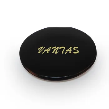 

Black Magnet Core Switch Cosmetic Mirror Round Double Sides Compact Mirror Portable Folded Mirror with Logo Customization