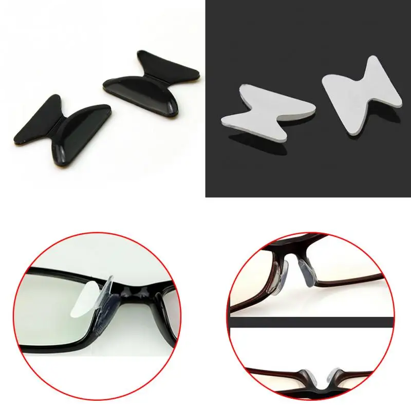 5 пар 1,8/2,5 мм Силиконовые носоупоры очки стеклянные оправа очки скольжения носоупоры увеличенные очки аксессуары черный белый