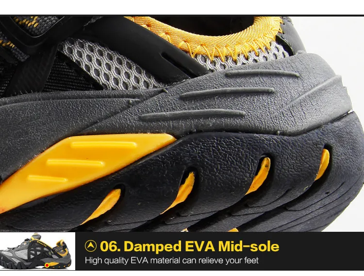 Verão dos Homens Sapatos ao ar Livre de Secagem Sapatos de Água Clorts Upstream Sapatos Malha Respirável Aqua Rápida Tamanho Grande Novos Wading 45 46 13 respirável aqua sapatos ao ar livre de