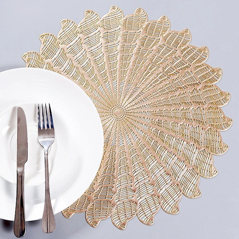 جولة الجوف خارج تحديد الموقع طاولة طعام العزل كوستر منصات الجدول عاء الحصير