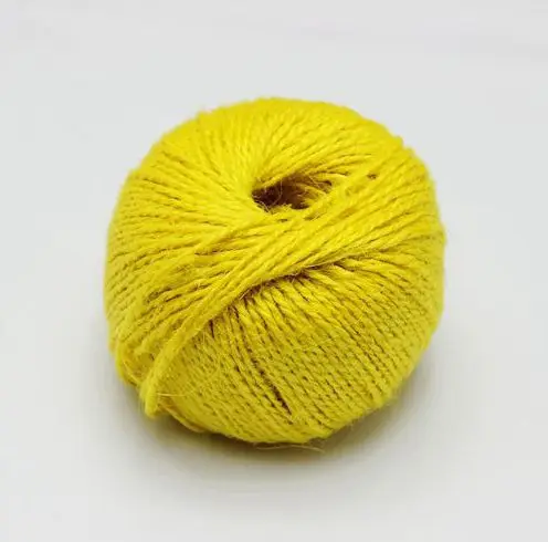 

Jute Twine100m *2Ply Decorative Handmade Accessory Hemp Rope bakers Twine Crafting Gift Wrapping lables hang tags (yellow color)