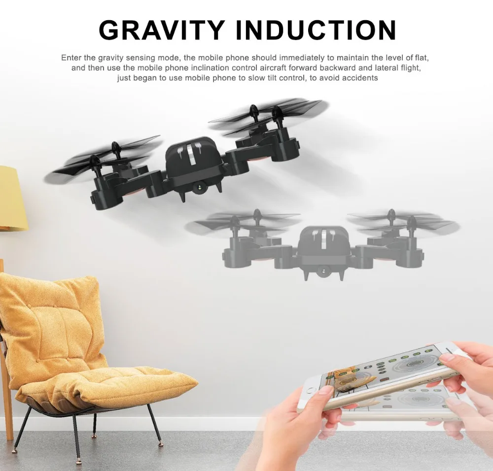 Радиоуправляемый квадрокоптер Bayangtoys X26 с камерой FPV Wi Fi 1080P Дрон удержанием высоты