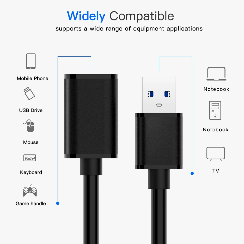 USB 3 0 удлинитель штекер гнездо кабель для передачи данных ПК клавиатуры принтера