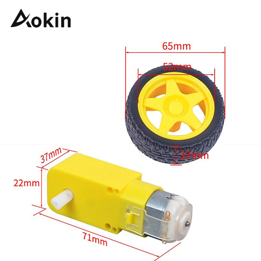 TT Motor Smart Car Robot Gear Motor Wheels Smart Car Chassis Motor