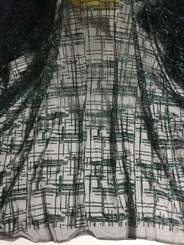 

Top selling 5 yards/lot glued glitter lace JIANXI.C-112201 tulle lace for fahion dress DIY accessory