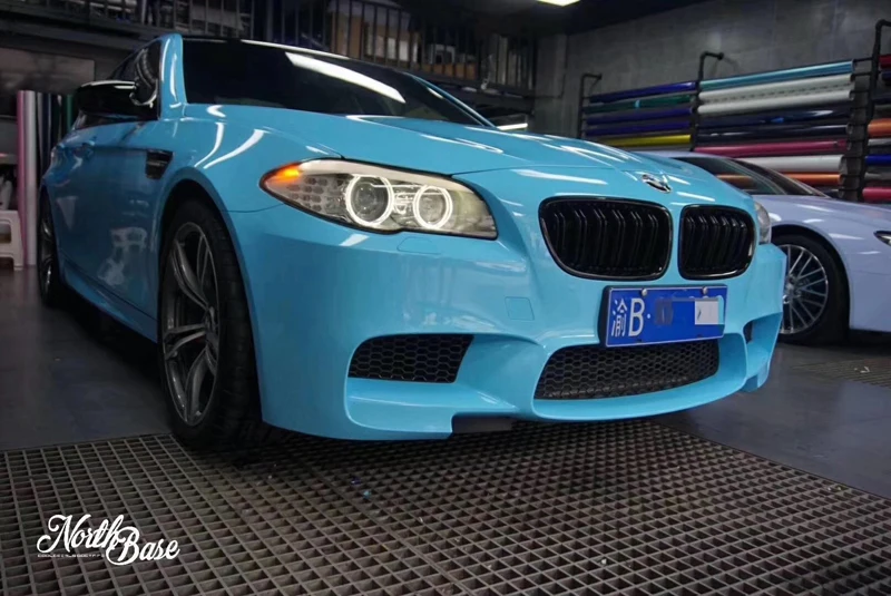 Blue Glossy Crystal Vinyl Film Car Wrap-1