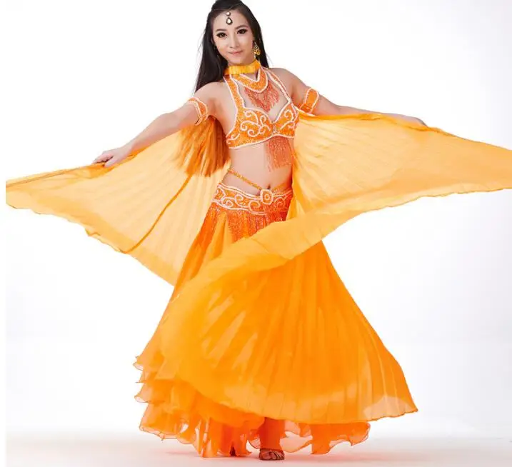Танцевальная Фея Танец Живота Шелковые прозрачные крылья Isis с палочками египетские крылья 360 градусов черный оранжевый розовый