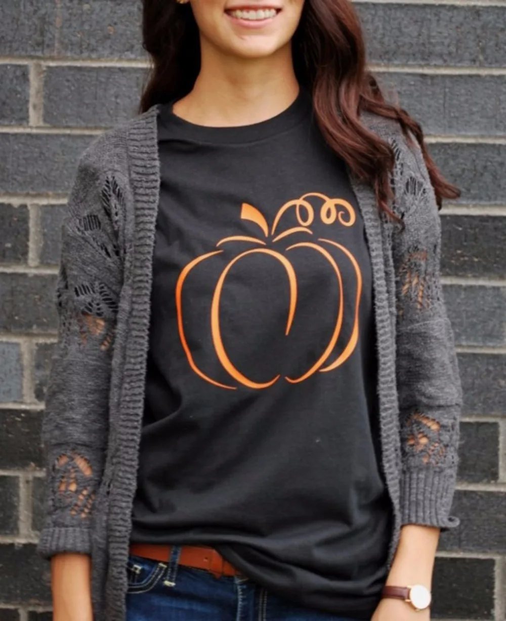 Pumpkin Shirts for Women Funny Halloween Clothing Fall T-Shirts Top