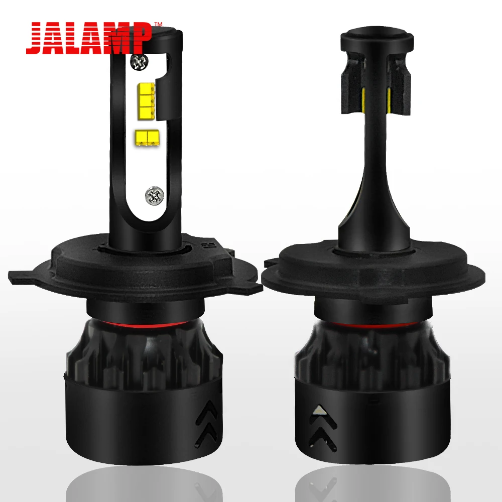 

JALAMP Mini Size H4 Led Bulb 9600lm/set Hi/lo Beam H4 Led Lamp Dual Ball Fan 80W H4 Auto Led Bulb Canbus Ready Emc Anti Flicker