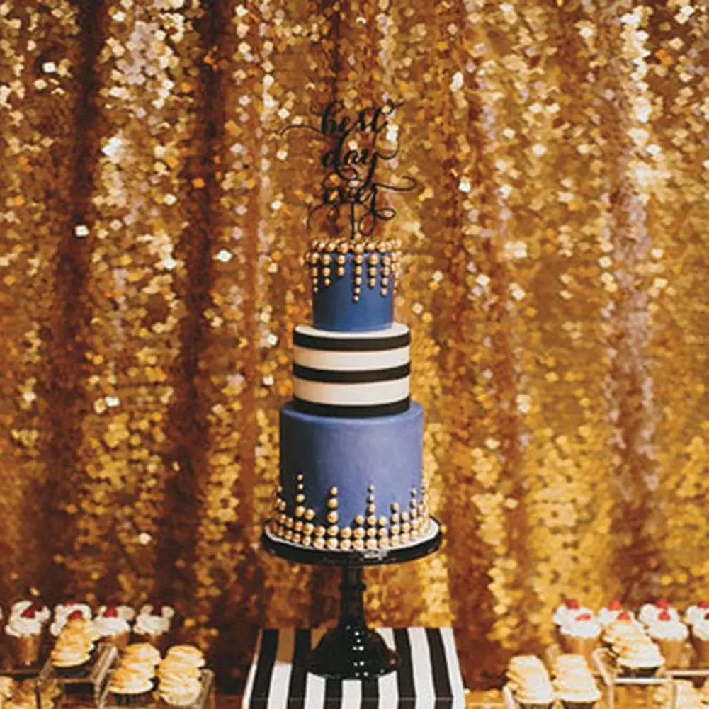 5FTX6FT Бирюзовая/фоновая ткань с золотистыми блестками занавеска Свадебная вечеринка банкет фото стенд деко