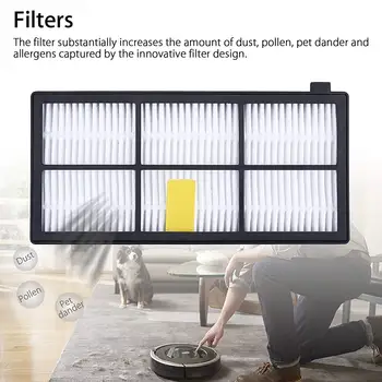 

3pcs Hepa Filters& Brushes Compatible For iRobot Roomba 980 860 880 870 Robotic Vacuum Cleaner and 3pcs Roomba Side Brushes