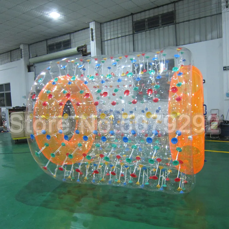 Inflatable Water Roller Ball For Wate Games 2.4x2.2x1.7m Water Roller Wheel For Human PVC/TPU People Play Inside