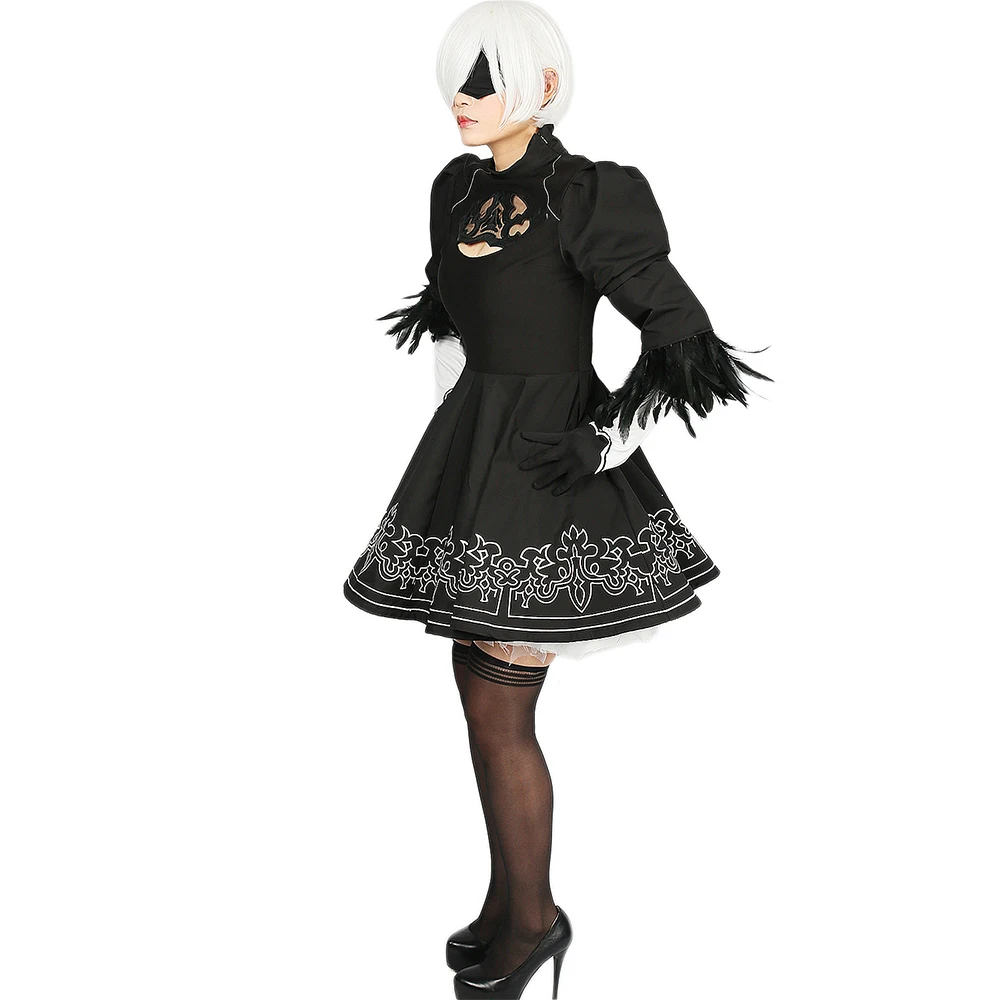 Костюм XCOSER NieR: Automata 2B для девочек сексуальные модные платья маскарадная юбка