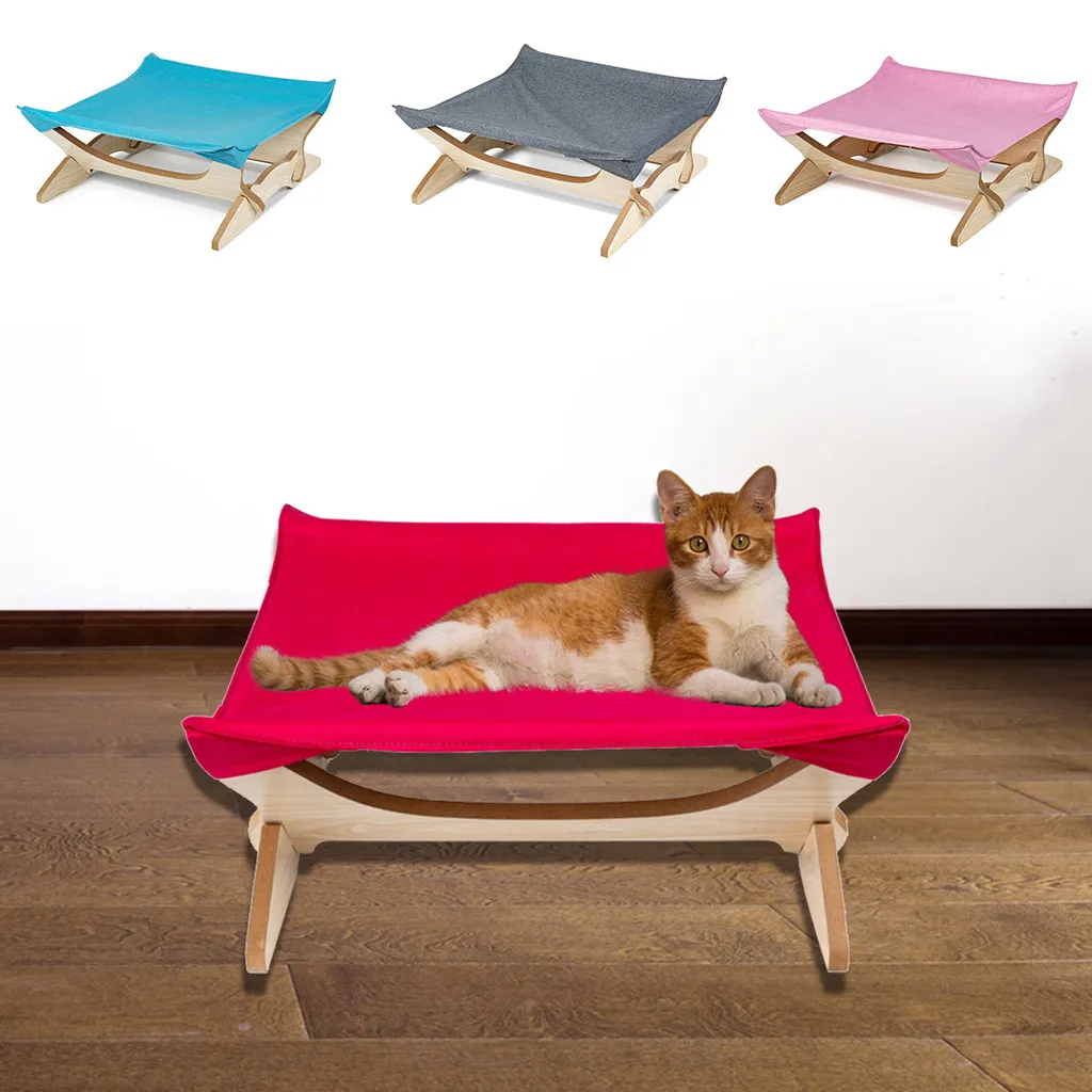 

Breathable Square Mat Four-pointed Cat Hammock Wooden Removable And Cat Climbing Frame Pet supplies Necessaries #23/5