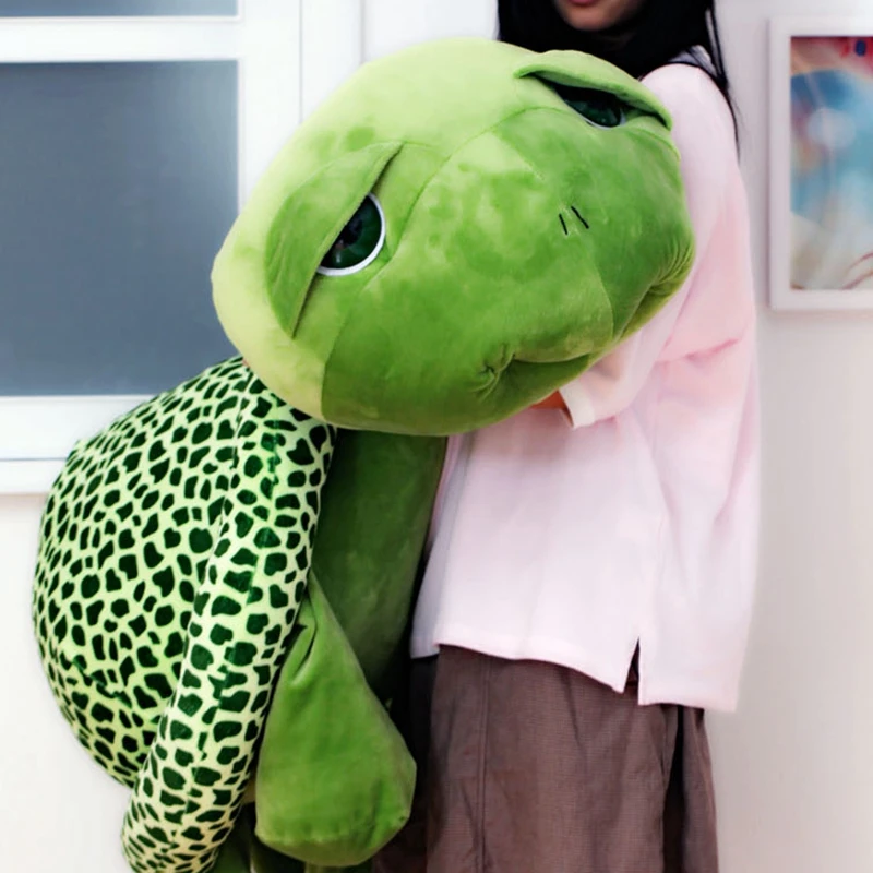 Dorimytrader Горячая гигантская черепаха Фаршированные игрушки Куклы Jumbo Animal Big Eye Turtle