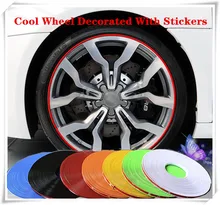 8M Car Wheel Hub TRIM Mouldings Stripe For Toyota Camry Corolla RAV4 Yaris Highlander Land Cruiser PRADO sticker Accessories