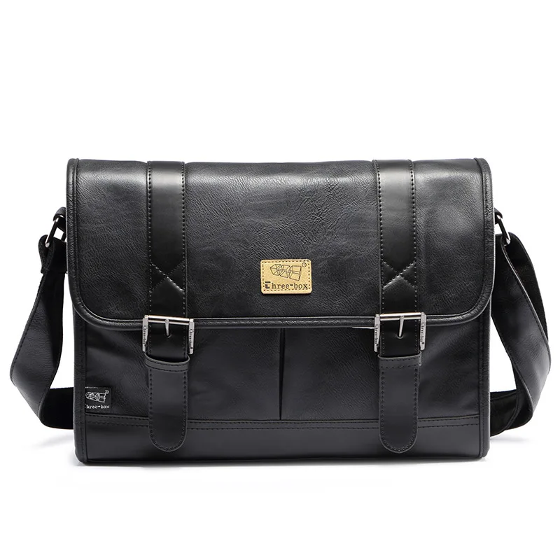 

Three-box Man Vertical High Quality Leather bag Men Messenger Business Men's Briefcase Designer Handbags Quality Shoulder Bags