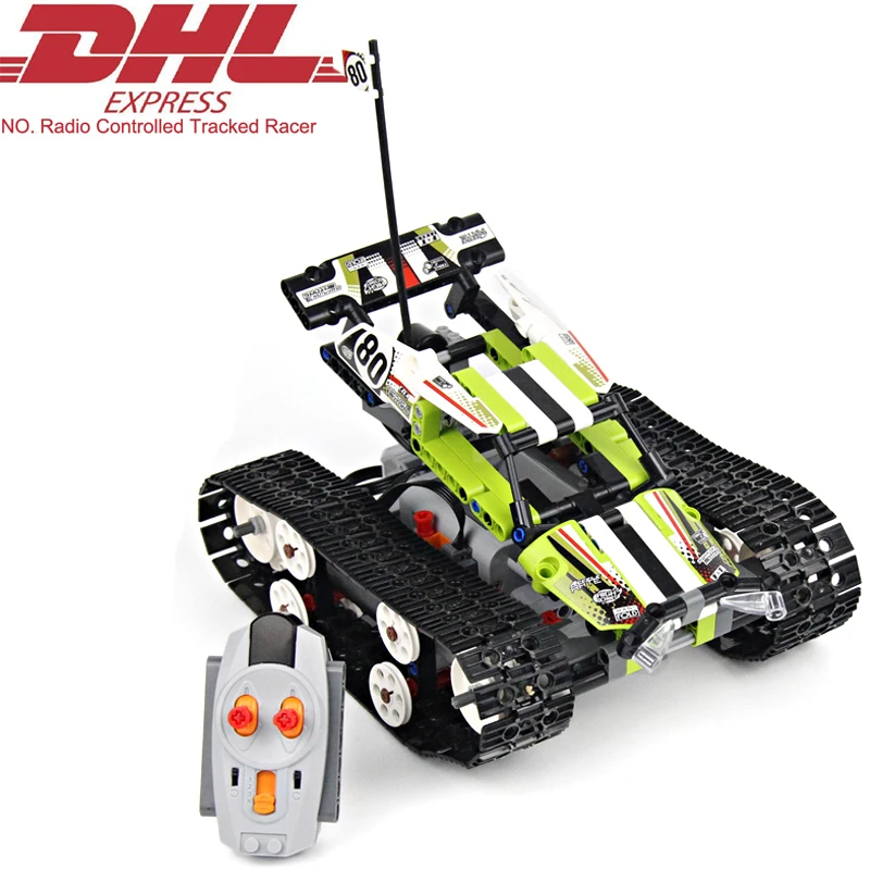

Lepin 20033 397Pcs Technic Radio Controlled Tracked Racer Car Model Building Kit Blocks Bricks Toy For Children Compatible 42065