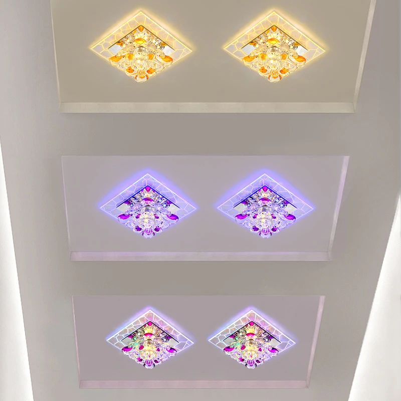  LAIMAIK Crystal LED Ceiling Light 3W 5W AC90-260V Modern LED Crystal Aisle Corridor Light Porch Hal - 32793641435