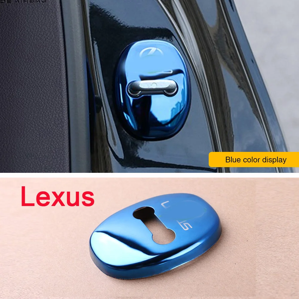 

4pcs Car Styling Auto Door Lock Cover Decoration Protection Cover Emblems Case For LEXUS for ES NX RX CT IS LX LS GS Accessories