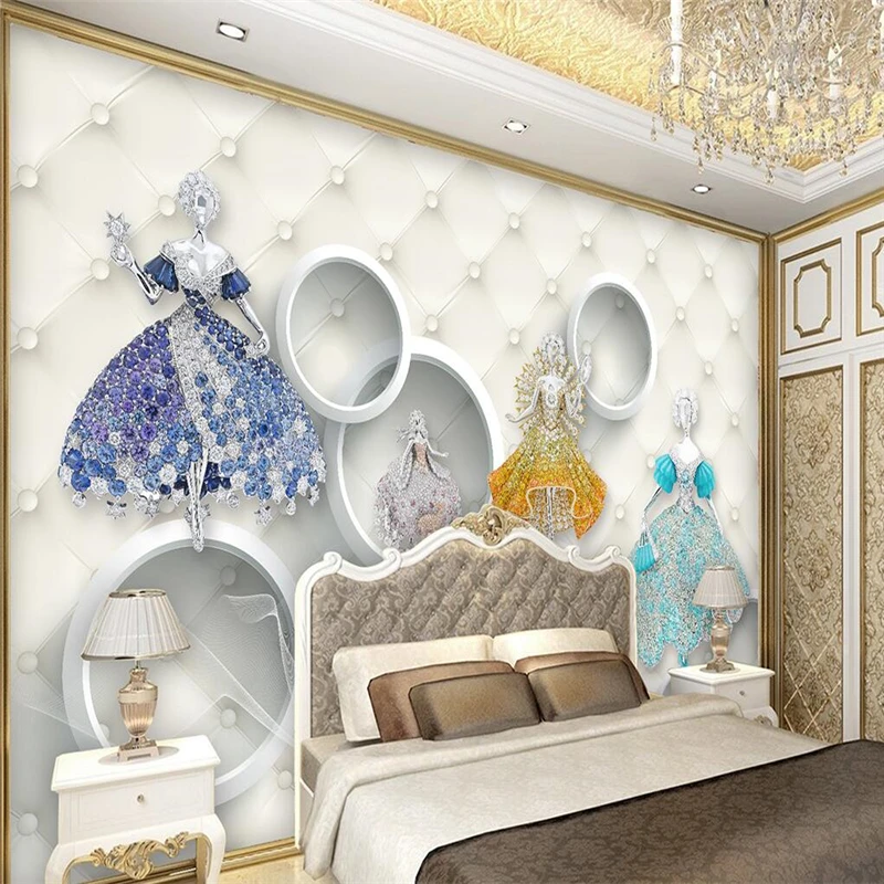 

beibehang Wallpaper Mural Wall Sticker Ballet Jewelery Elegant Dancer Jewelry Flower Soft Bag TV Background Wall wallpaper