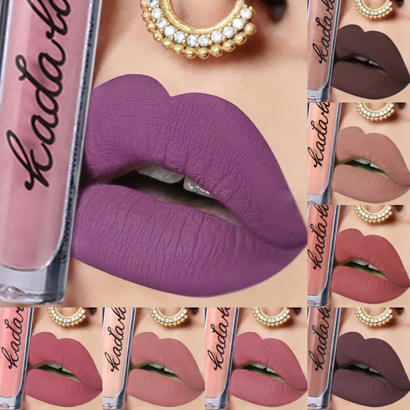 

12 color liquid lipstick matte non-stick cup does not fade lip gloss waterproof long-lasting liquid lipstick makeup