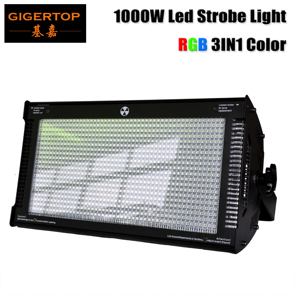 

TP-S1000RGB 1000W RGB Stage Led Strobe Light Tri color mixing High Power Club Flash Light DMX512 Control 3pin/5pin Socket